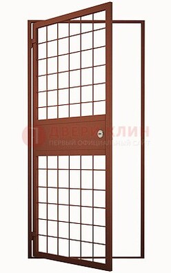 Коричневая металлическая бронированная дверь ДБ-6 в Химках