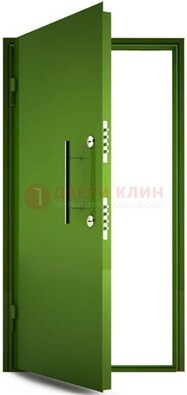 Зеленая металлическая бронированная дверь ДБ-8 в Химках