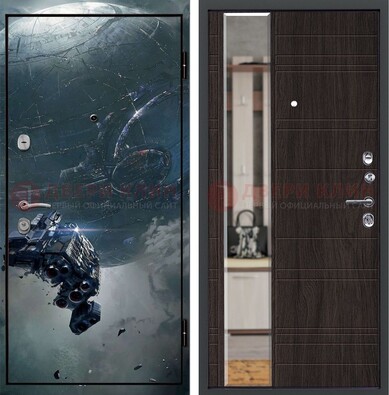 Железная дверь с фотопечатью космической фантастики ДФ-51 в Химках