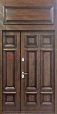 Классическая входная дверь с верхней фрамугой ДФГ-15 в Химках