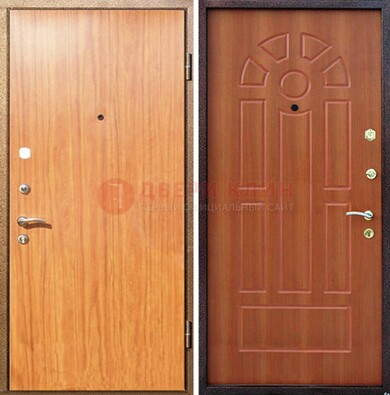 Светлая железная дверь с ламинатом МДФ внутри ДЛ-15 в Химках