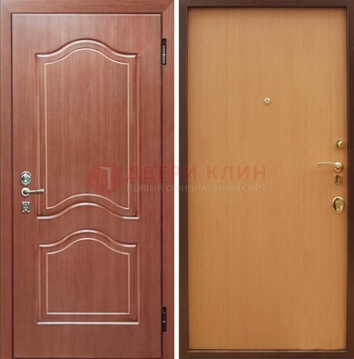 Входная дверь отделанная МДФ и ламинатом внутри ДМ-159 в Химках