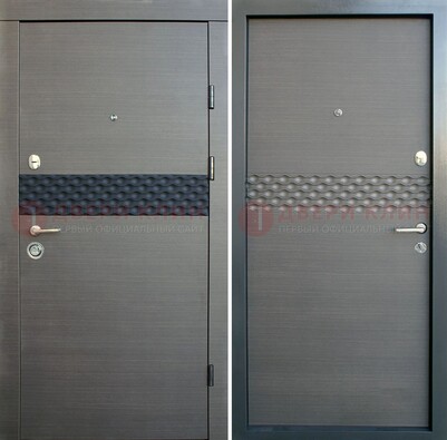 Темно-серая стальная дверь с МДФ ДМ-218 в Химках