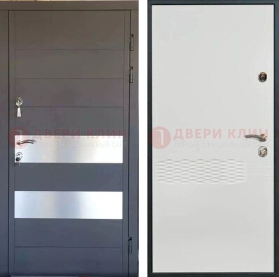 Металлическая дверь МДФ темная и светлая ДМ-420 в Химках