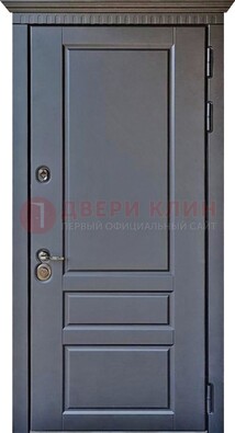 Тёмная входная дверь для коттеджа с МДФ ДМ-528 в Химках