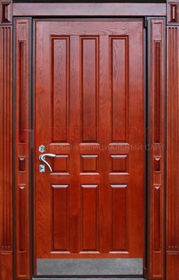 Красная входная дверь для улицы с МДФ ДМ-532 в Химках