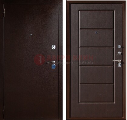 Темная входная дверь с порошковым окрасом ДП-113 в Химках