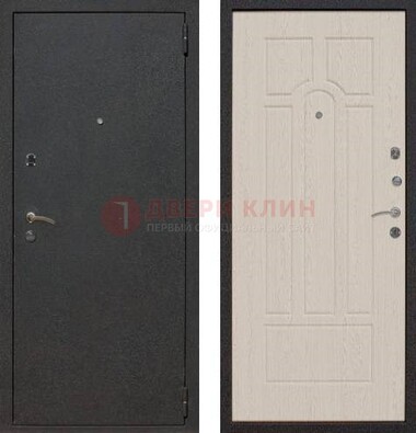Серая входная дверь с порошковым покрытием МДФ внутри ДП-129 в Химках