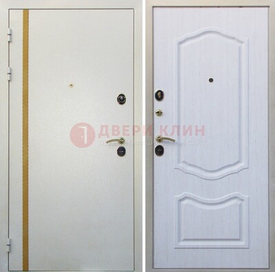 Белая входная дверь с порошковым напылением ДП-136 в Химках