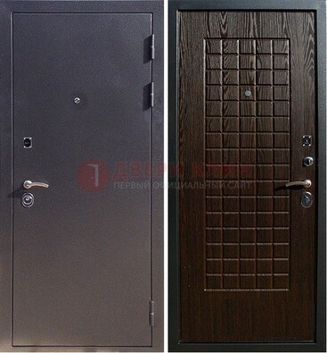 Серая металлическая дверь с порошковым напылением ДП-153 в Химках