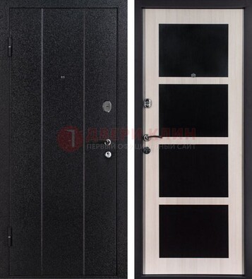 Черная металлическая дверь с порошковым напылением ДП-176 в Химках