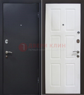 Черная металлическая дверь с порошковым покрытием ДП-193 в Химках