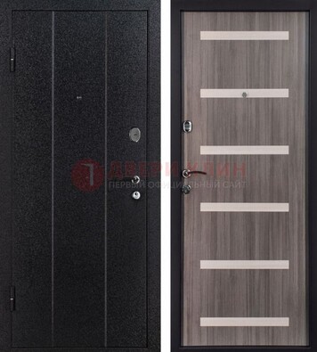 Черная стальная дверь с порошковым окрасом ДП-199 в Химках
