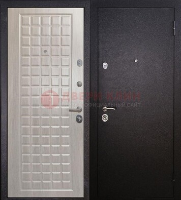 Черная входная дверь с порошковым покрытием ДП-206 в Химках