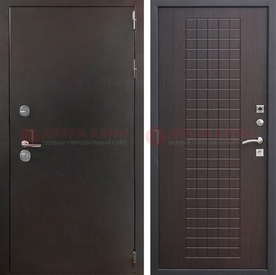 Черная железная дверь с порошковым покрытием ДП-222 в Химках