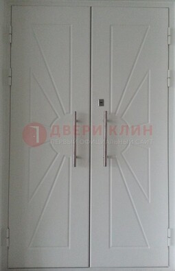 Парадная двухстворчатая дверь с фрезерованным МДФ ДПР-14 в Химках
