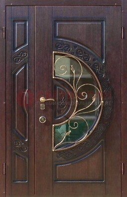 Полуторная железная дверь Винорит в классическом стиле ДСК-272 в Химках