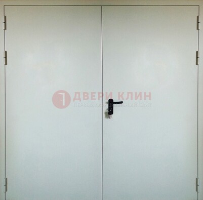 Белая металлическая противопожарная дверь ДТ-8 в Химках