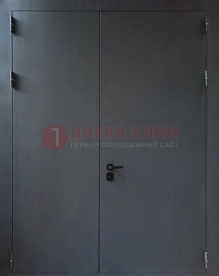 Черная распашная тамбурная дверь Порошок ДТМ-46 в Химках