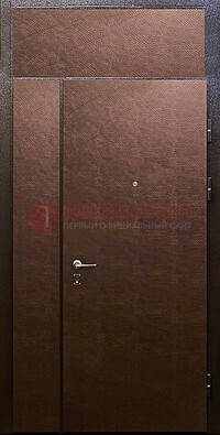 Тамбурная дверь с верхней фрамугой с винилискожей ДТМ-7 в Химках