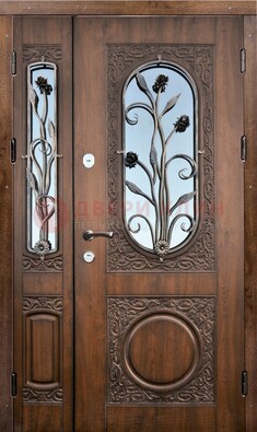 Железная дверь с виноритом и ковкой ДВТ-180 в Химках