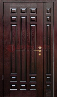 Коричневая металлическая дверь с виноритом ДВТ-20 в Химках