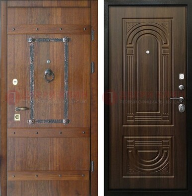 Темная стальная дверь с виноритом ДВТ-232 в Химках