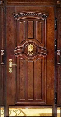 Входная дверь с виноритом в коричневом цвете ДВТ-236 в Химках
