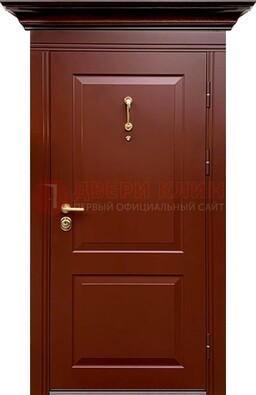 Красная железная дверь винорит для частного дома ДВТ-251 в Химках