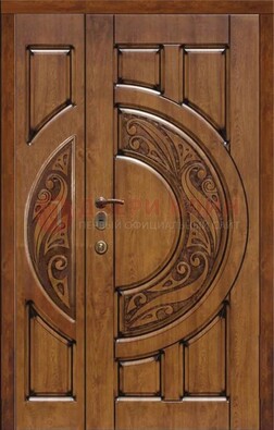 Коричневая входная дверь с виноритом ДВТ-5 в Химках