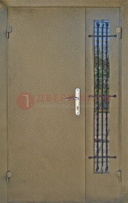 Тамбурная дверь Порошок со стеклом и ковкой ПЛ-20 в Химках